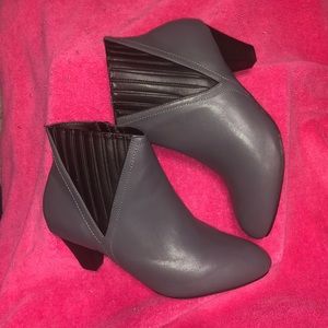 Gray ankle booties